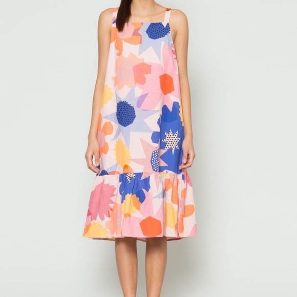 gorman Dresses Nwot Gorman Geo Flower Linen Dress Poshmark